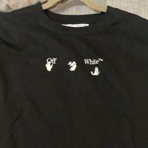 Black Tee with White Industrial X Print